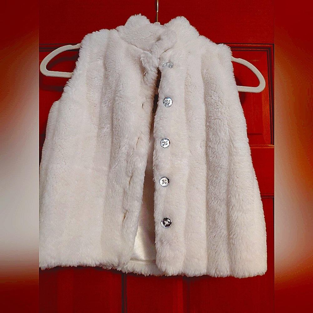 Gymboree White Faux Fur Vest for Kids